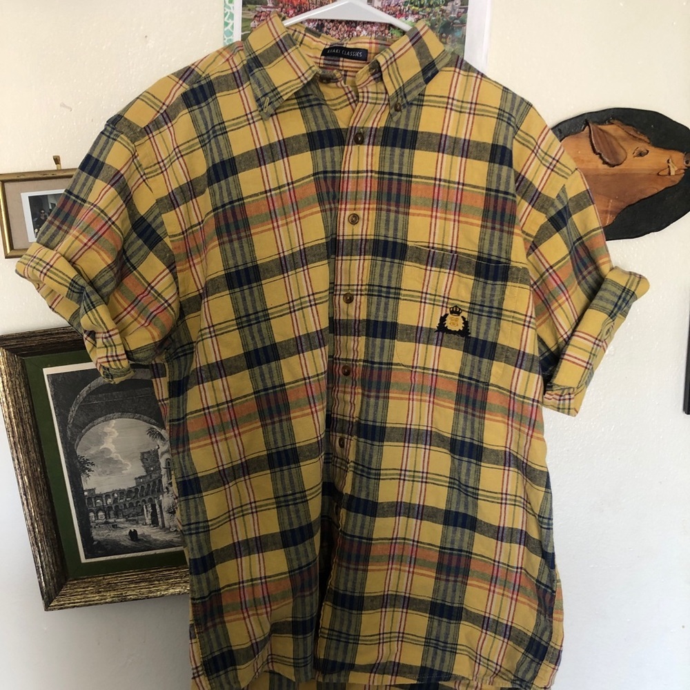 Hip Short Sleeved Button Up Flannel